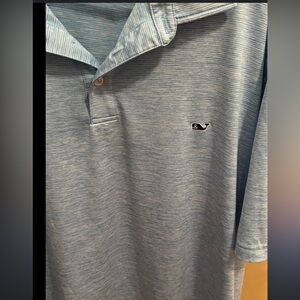 Vineyard Vines Men's Light Blue performance Polo Shirt